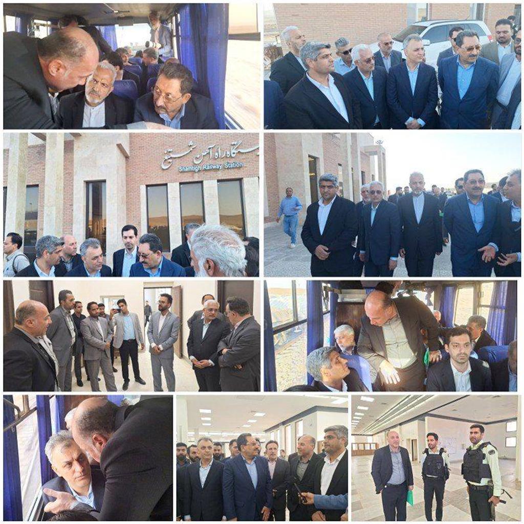 وزیر صنعت، معدن و تجارت از ایستگاه راه‌آهن شمتیغ و محور ریلی خواف_ هرات بازدید کرد