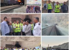 مانور پدافند غیرعامل در تونل ۲۵ راه‌آهن هرمزگان