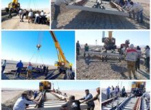 آغاز فاز سوم نصب سوزن‌های بتنی سنگین در محور طبس- جندق