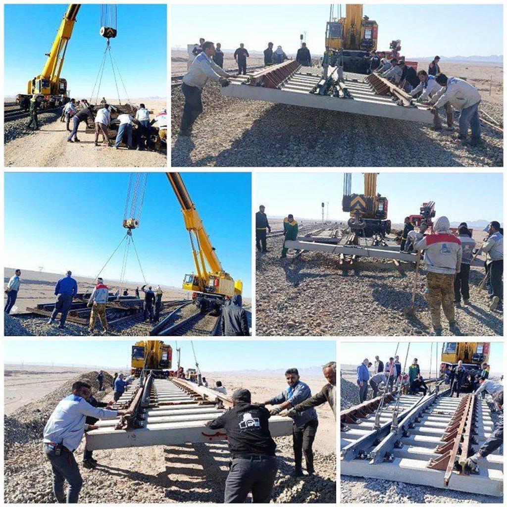 آغاز فاز سوم نصب سوزنهای بتنی سنگین در محور طبس- جندق